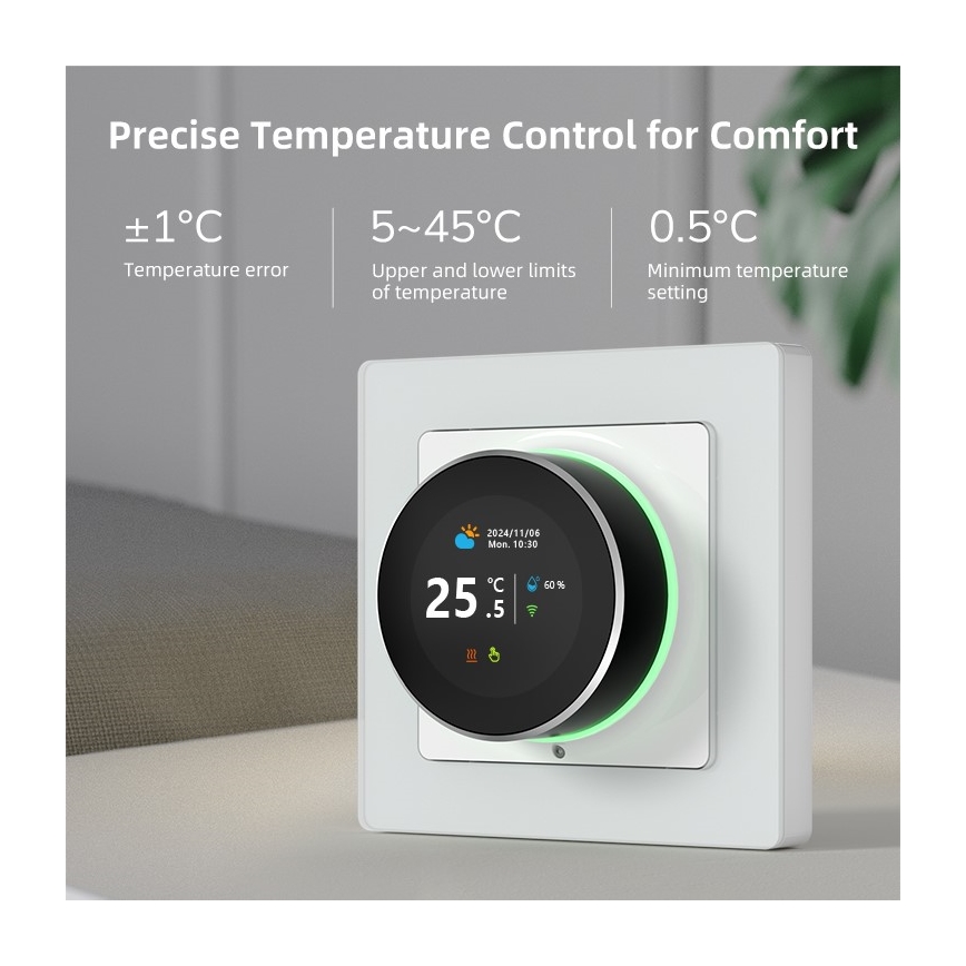 Immax NEO 07534L - Termostat för golvvärme SMART 230V/3A Wi-Fi Tuya