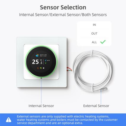 Immax NEO 07534L - Termostat för golvvärme SMART 230V/3A Wi-Fi Tuya