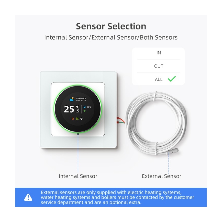 Immax NEO 07534L - Termostat för golvvärme SMART 230V/3A Wi-Fi Tuya
