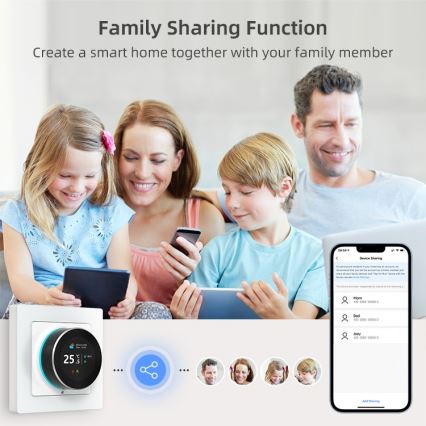 Immax NEO 07534L - Termostat för golvvärme SMART 230V/3A Wi-Fi Tuya