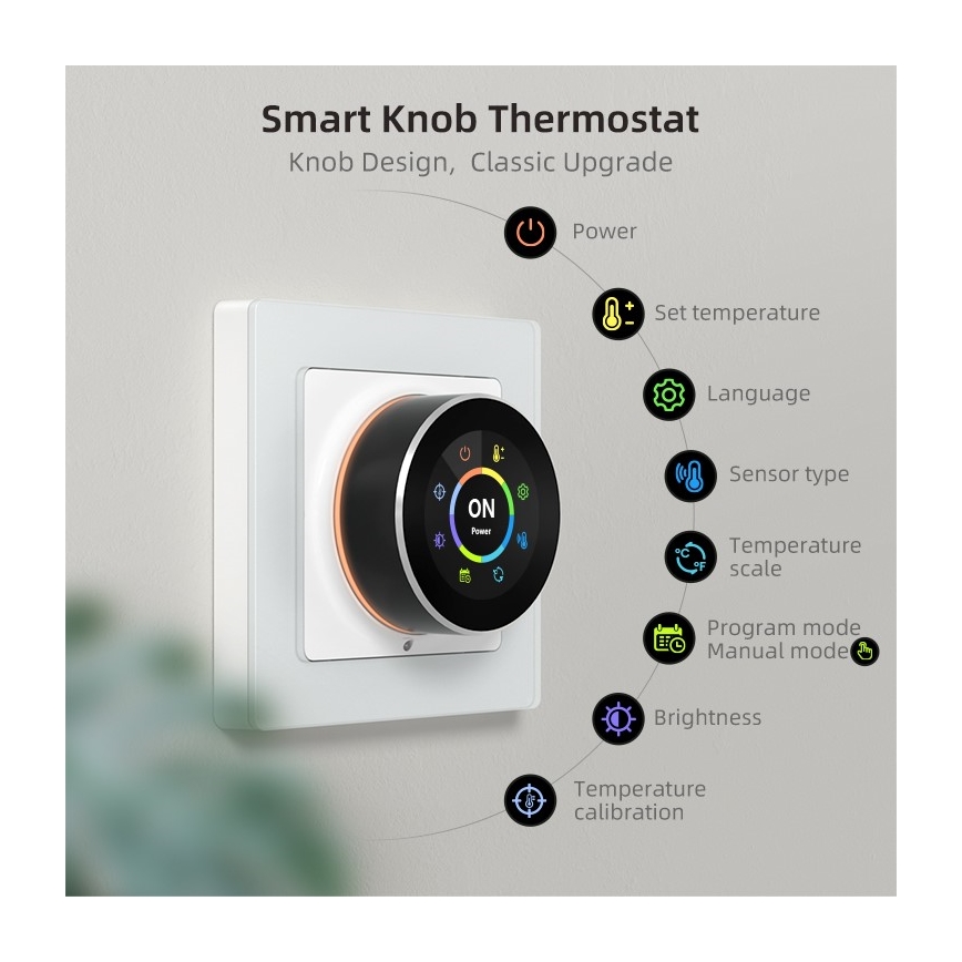 Immax NEO 07534L - Termostat för golvvärme SMART 230V/3A Wi-Fi Tuya