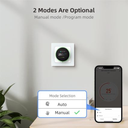 Immax NEO 07535L - Termostat för elektrisk golvvärme SMART 230V/16A Wi-Fi Tuya