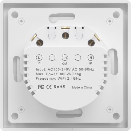 Immax NEO 07538L - Smart 1-knapps strömbrytare 230 V, Wi‑Fi (Tuya)