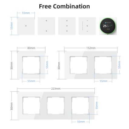 Immax NEO 07538L - Smart 1-knapps strömbrytare 230 V, Wi‑Fi (Tuya)