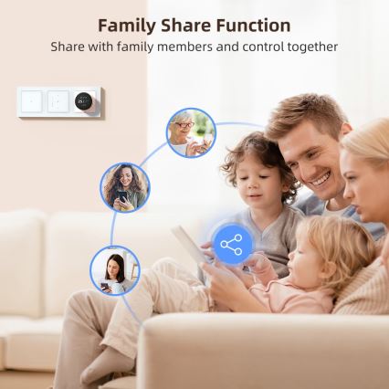 Immax NEO 07539L - SMART tvåknappsbrytare 230 V Wi‑Fi Tuya