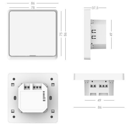 Immax NEO 07569L - Switch 1-knapp SMART 230V Wi-Fi Tuya