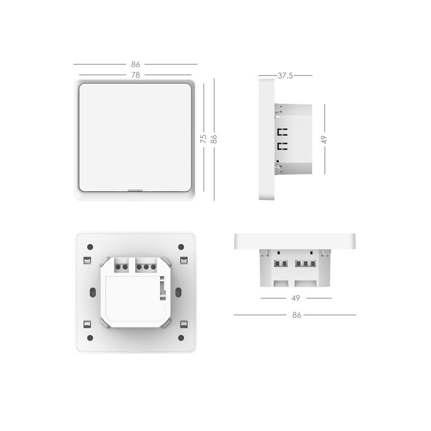 Immax NEO 07569L - Switch 1-knapp SMART 230V Wi-Fi Tuya