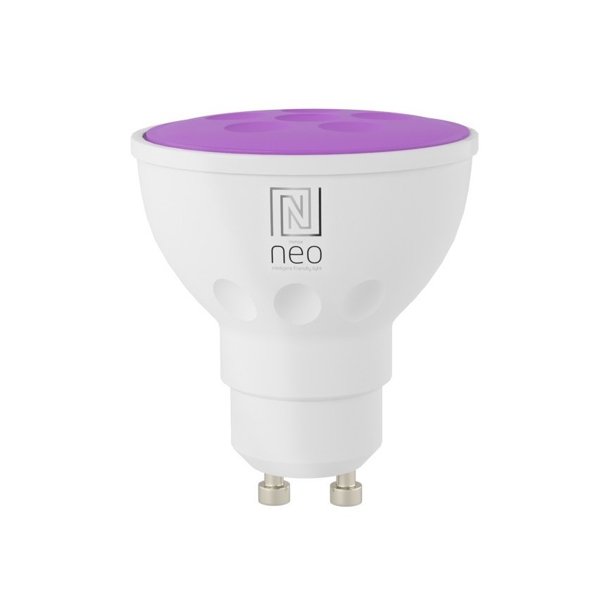 Immax NEO 07724L - LED RGB+CCT Ljusreglerad glödlampa GU10/4,8W/230V 2700K Wi-Fi Tuya