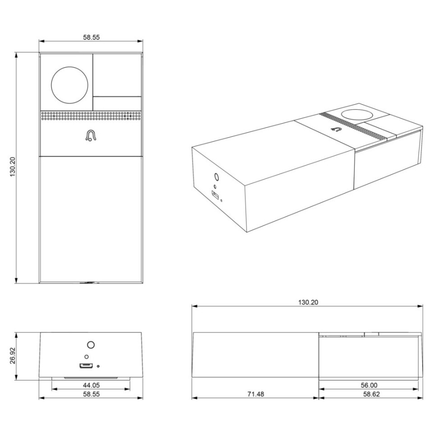 Immax NEO 07728L - Video ringklocka NEO LITE Smart 3x AA Wi-Fi Tuya IP54