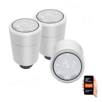 Immax NEO 07732A - UPPSÄTTNING 3x Termostathuvud 2xAA/3V Tuya
