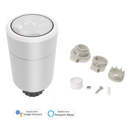 Immax NEO 07732B - UPPSÄTTNING 2x Termostathuvud + BRIDGE PRO v2 2xAA/3V Tuya