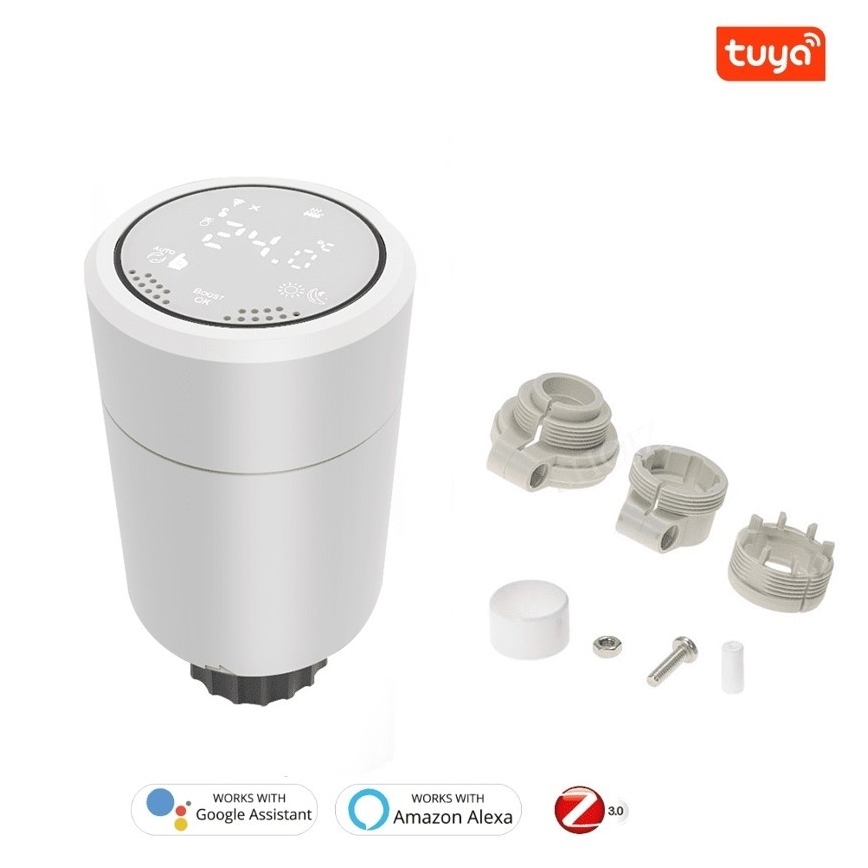 Immax NEO 07732C - KIT 4x Thermostatic head + BRIDGE PRO v3 2xAA/3V Wi-Fi Tuya