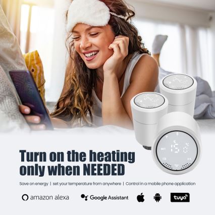 Immax NEO 07732C - KIT 4x Thermostatic head + BRIDGE PRO v3 2xAA/3V Wi-Fi Tuya