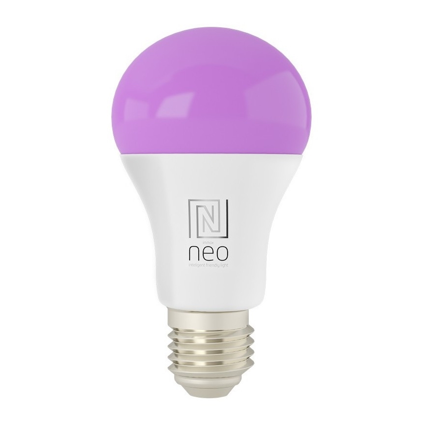 Immax NEO 07733L - LED RGB+CCT Ljusreglerad glödlampa NEO LITE E27/11W/230V 2700 - 6500K Wi-Fi Tuya