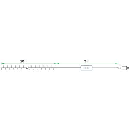 Immax NEO 07749L - LED dimbar utomhusljusslinga NEO LITE 200xLED/8 funktioner 23m 2700-6500K IP44 Wi-Fi Tuya