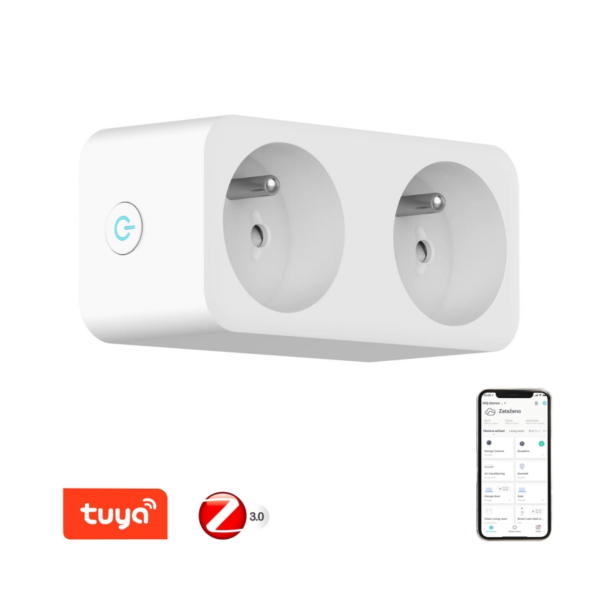 Immax NEO 07752L - Smart splitter socket 2x16A/230V Tuya