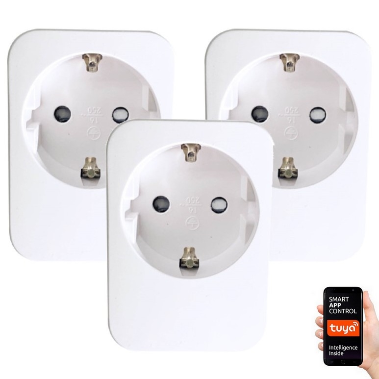 Immax NEO 07761C - KIT 3x Smart kontakt NEO LITE 3680W/230V/16A Wi-Fi Tuya