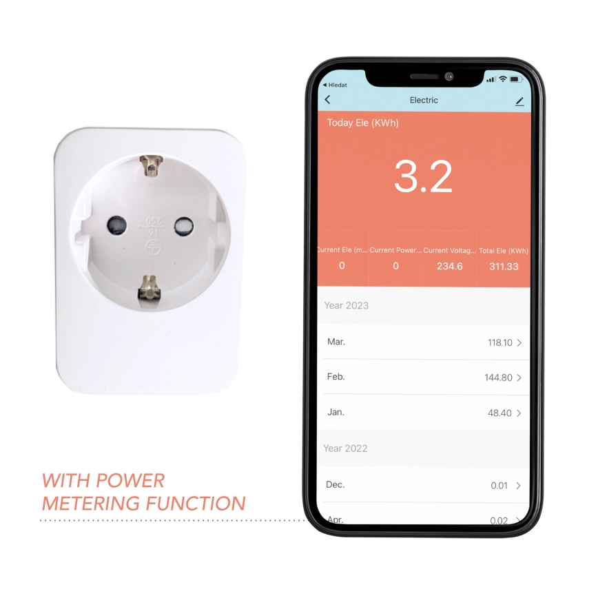Immax NEO 07761L - Smart kontakt NEO LITE 3680W/230V/16A Wi-Fi Tuya