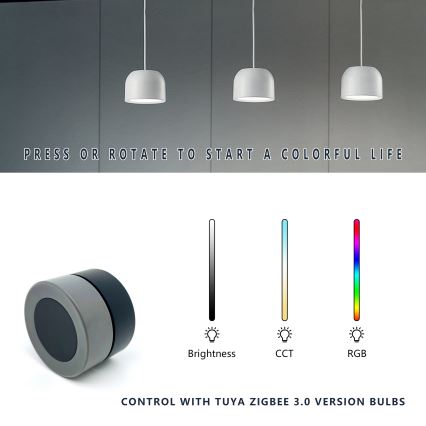 Immax NEO 07768L - Smart svängbar dimmer 1xCR2032 Tuya