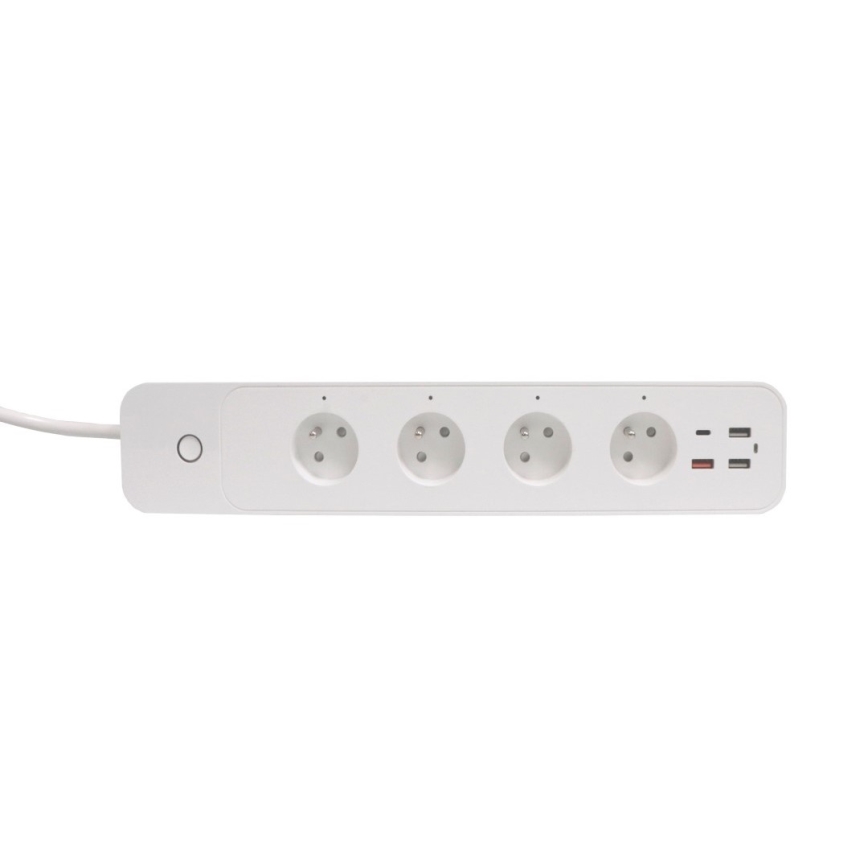 Immax NEO 07771L- Förlängningskabel NEO LITE Smart 4AC+3xUSB+1xUSB C Wi-Fi Tuya