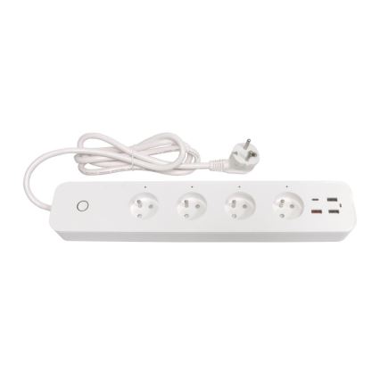 Immax NEO 07771L- Förlängningskabel NEO LITE Smart 4AC+3xUSB+1xUSB C Wi-Fi Tuya