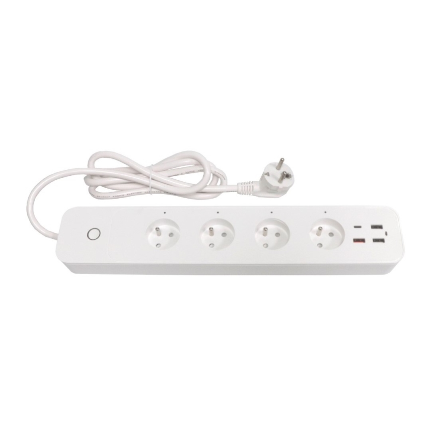 Immax NEO 07771L- Förlängningskabel NEO LITE Smart 4AC+3xUSB+1xUSB C Wi-Fi Tuya
