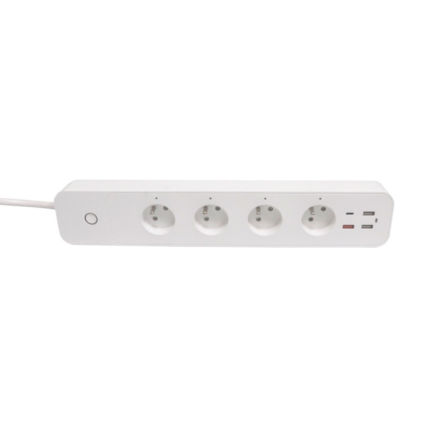 Immax NEO 07771L- Förlängningskabel NEO LITE Smart 4AC+3xUSB+1xUSB C Wi-Fi Tuya