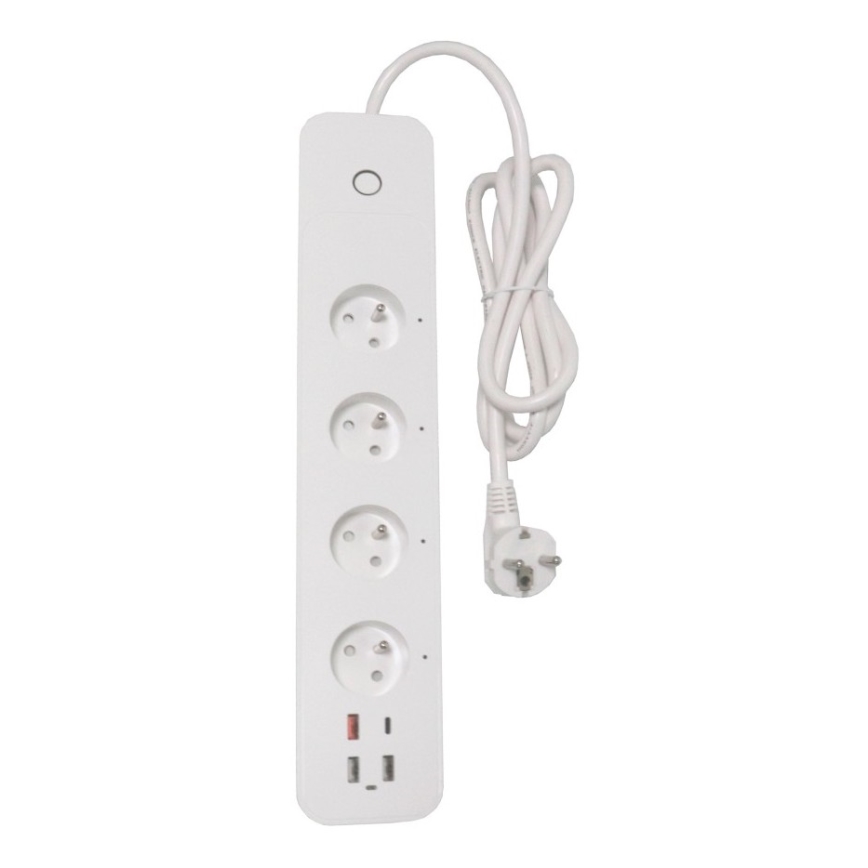 Immax NEO 07771L- Förlängningskabel NEO LITE Smart 4AC+3xUSB+1xUSB C Wi-Fi Tuya