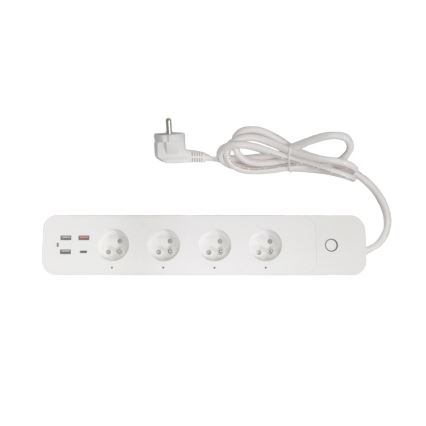 Immax NEO 07771L- Förlängningskabel NEO LITE Smart 4AC+3xUSB+1xUSB C Wi-Fi Tuya