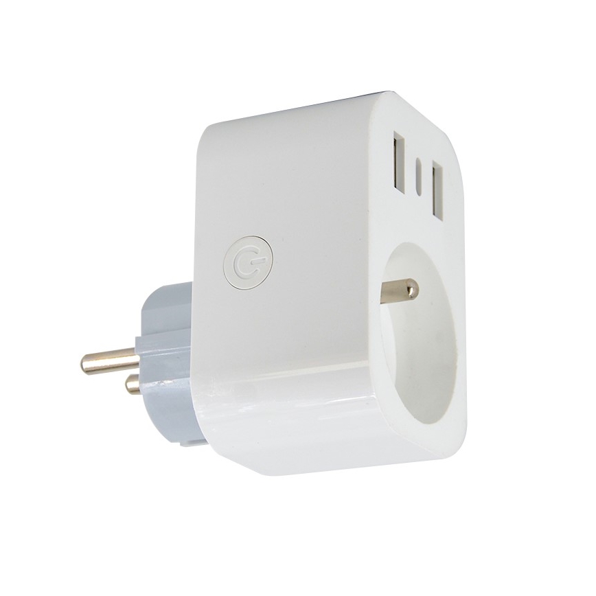 Immax NEO 07772L - Smart kontakt splitter 16A/230V + 2xUSB+1xUSB C Wi-Fi Tuya