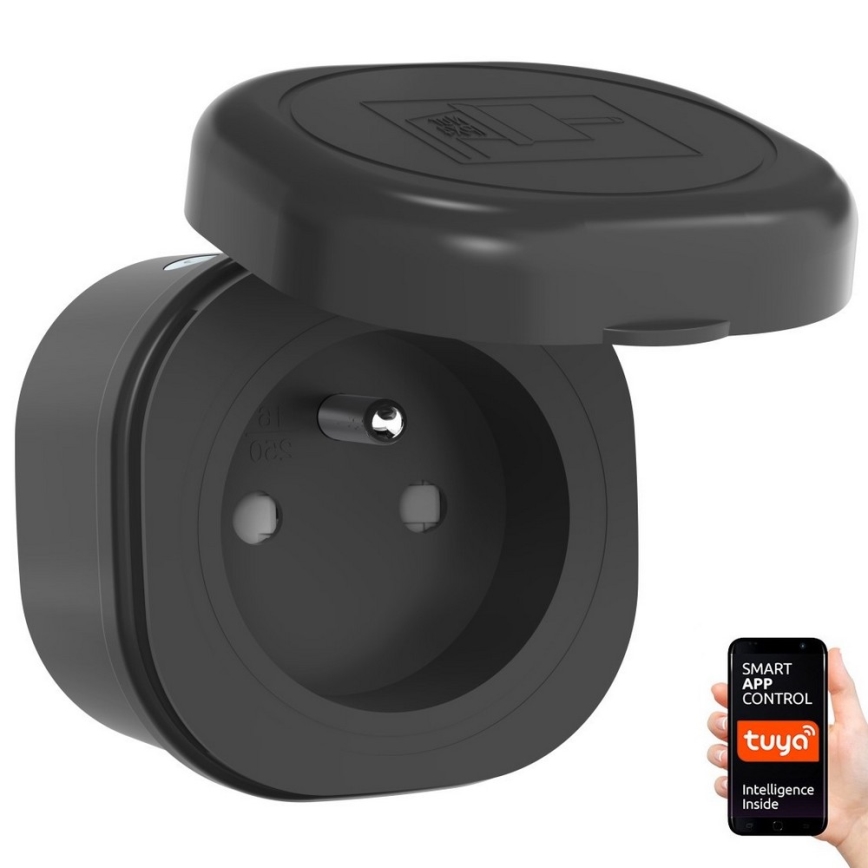 Immax NEO 07774L - Smart utomhus socket NEO LITE 3680W/230V/16A IP44 Wi-Fi Tuya