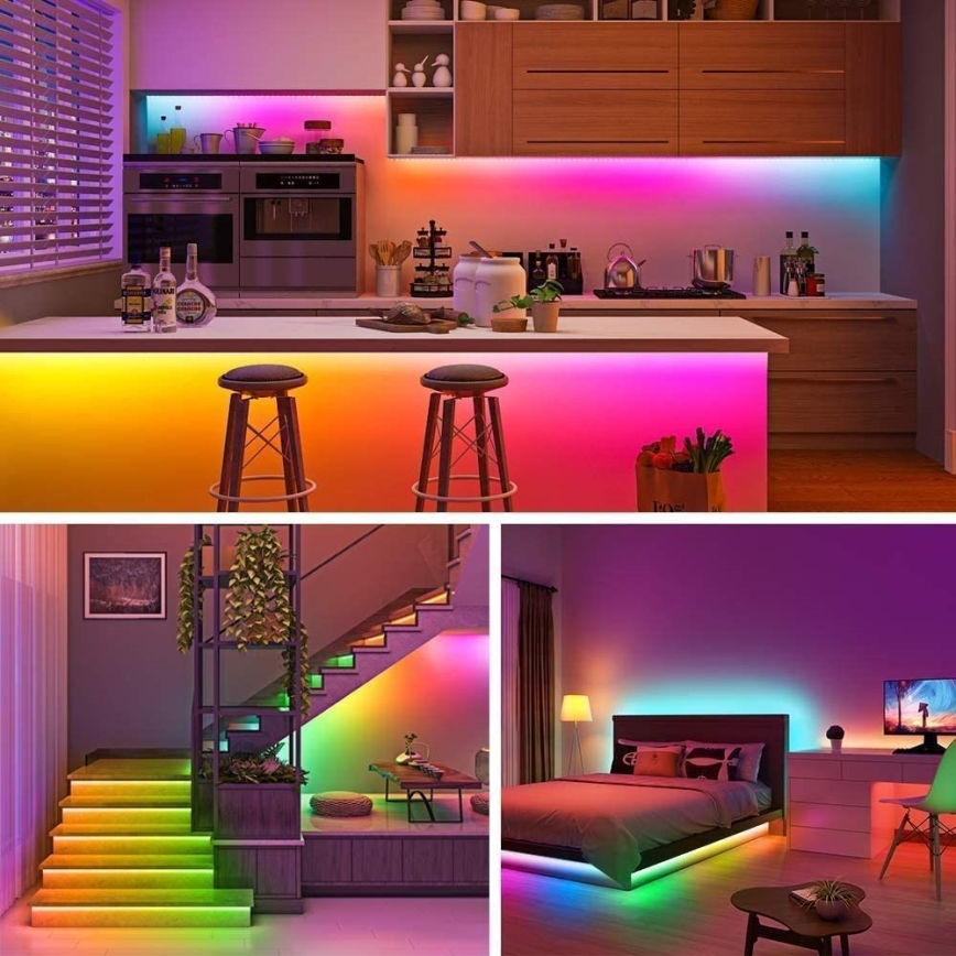 Immax NEO 07775L - LED RGB+CCT Dimbar remsa NEO LITE LED/48W/230V 10 m IP65 MUSIC Wi-Fi Tuya + fjärrkontroll