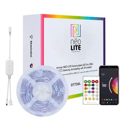 Immax NEO 07775L - LED RGB+CCT Dimbar remsa NEO LITE LED/48W/230V 10 m IP65 MUSIC Wi-Fi Tuya + fjärrkontroll