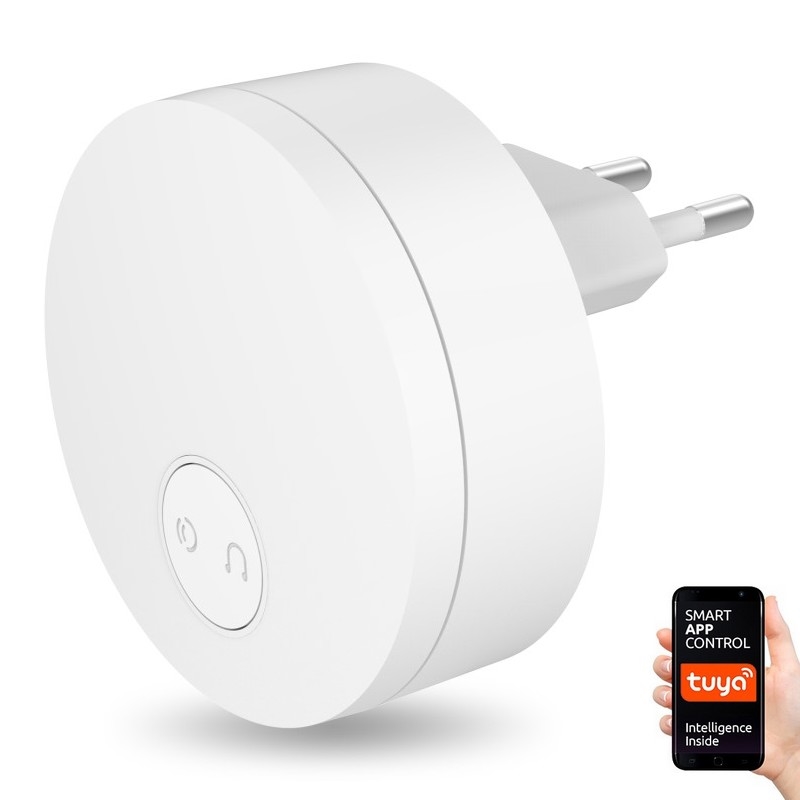 Immax NEO 07779L - Plugin trådlös dörrklocka - inomhusenhet 230V Wi-Fi Tuya vit