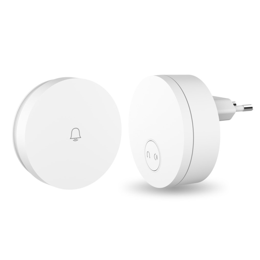 Immax NEO 07780L - Ersättningsknapp för trådlös dörrklocka IP55 Wi-Fi Tuya vit