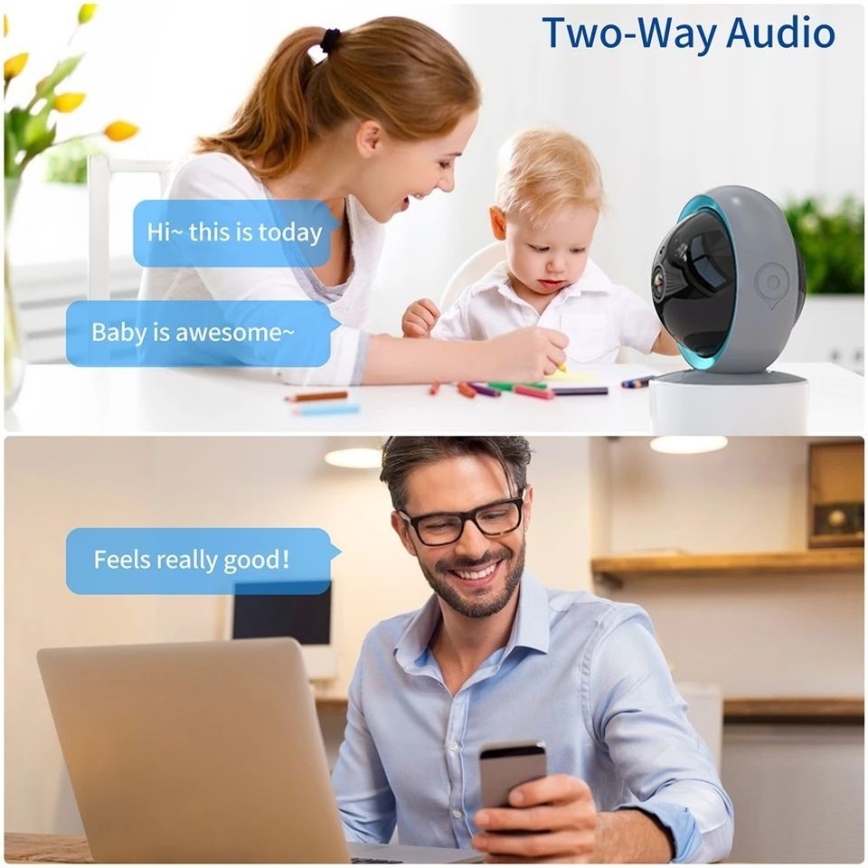 Immax NEO 07781L  - Smart inomhus kamera med sensor EYE NEO LITE 355° P/T 5MP Wi-Fi Tuya