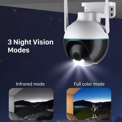 Immax NEO 07782L - Smart utomhuskamera med sensor BALL 355° P/T 4MP IP65 Wi-Fi Tuya