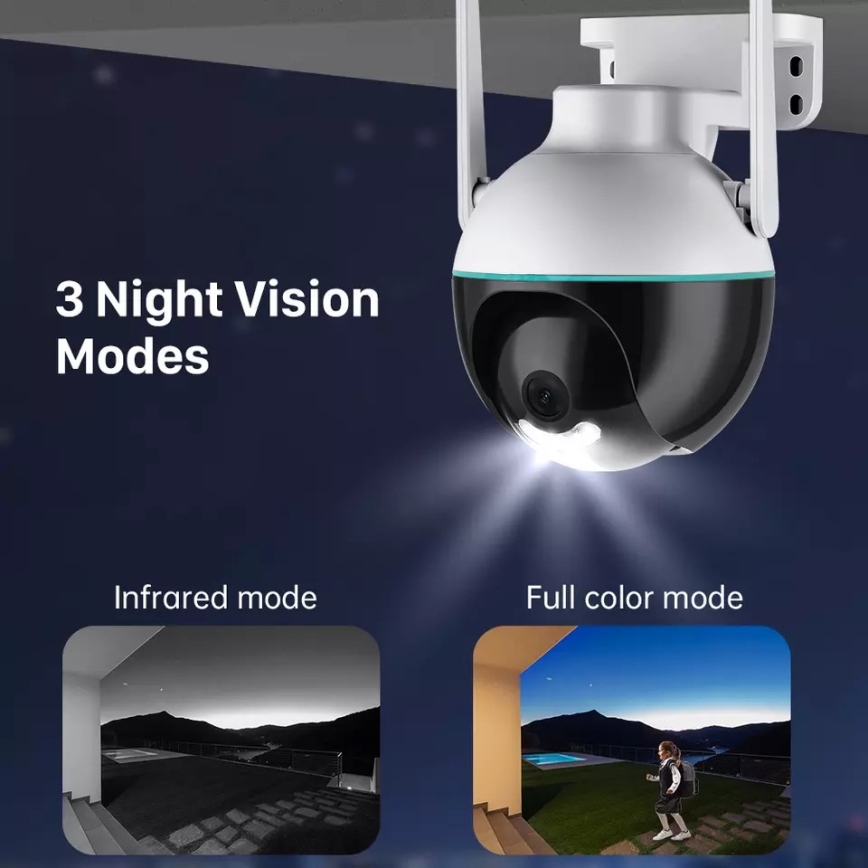 Immax NEO 07782L - Smart utomhuskamera med sensor BALL 355° P/T 4MP IP65 Wi-Fi Tuya