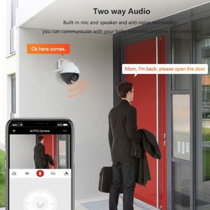 Immax NEO 07782L - Smart utomhuskamera med sensor BALL 355° P/T 4MP IP65 Wi-Fi Tuya