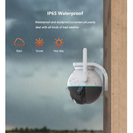 Immax NEO 07782L - Smart utomhuskamera med sensor BALL 355° P/T 4MP IP65 Wi-Fi Tuya