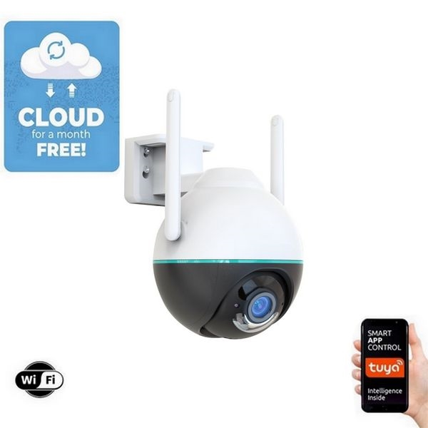Immax NEO 07782L - Smart utomhuskamera med sensor BALL 355° P/T 4MP IP65 Wi-Fi Tuya