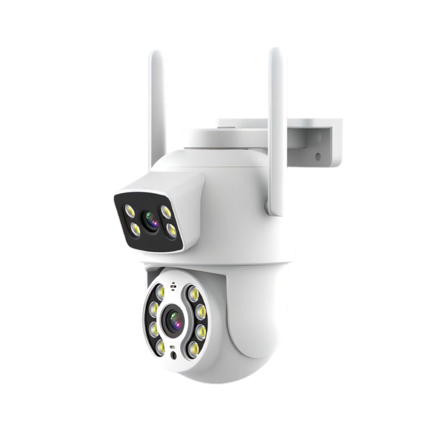 Immax NEO 07783L - Smart utomhuskamera med sensor DOUBLE 355° P/T 2x2MP IP65 Wi-Fi Tuya