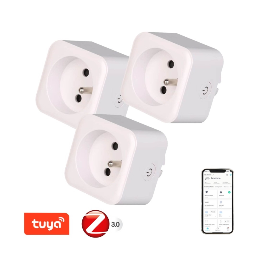 Immax NEO 07786C - KIT 3x Smart kontakt NEO LITE 3680W/230V/16A Tuya