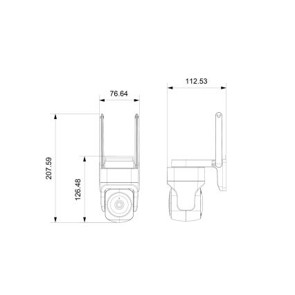 Immax NEO 07793L - Smart utomhuskamera med sensor CUBE 4MP 5V IP65 Wi-Fi Tuya