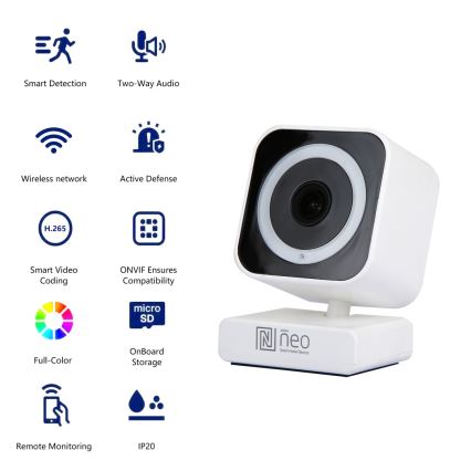 Immax NEO 07796L-Smart inomhus kamera med sensor LITTLE CUBE 3MP 5V Wi-Fi Tuya