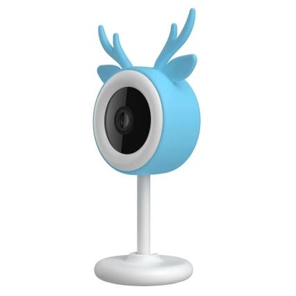 Immax NEO 07797L - Smarta uppladdningsbar barnmonitor 5V Wi-Fi Tuya blå