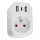 Immax NEO 07799L - Smart strömsplittrare 16A/230V + 2xUSB+1xUSB C Wi-Fi Tuya
