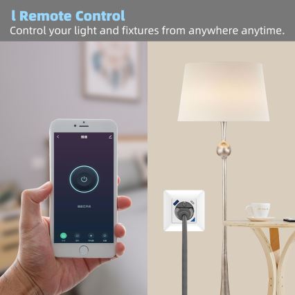 Immax NEO 07801L - Smart kontakt 16A/230V + 1xUSB-A+1xUSB C Tuya