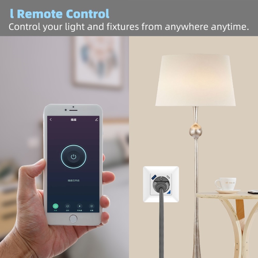 Immax NEO 07801L - Smart kontakt 16A/230V + 1xUSB-A+1xUSB C Tuya