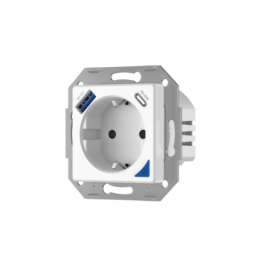 Immax NEO 07801L - Smart kontakt 16A/230V + 1xUSB-A+1xUSB C Tuya